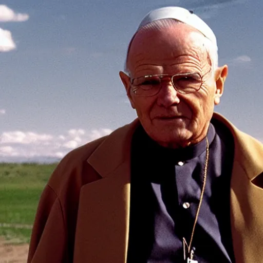 Image similar to john paul ii in breaking bad with walter white