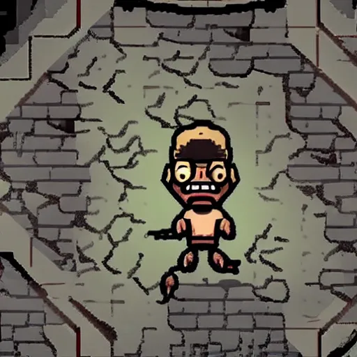 Image similar to willem dafoe in the binding of isaac rebirth