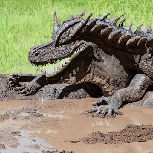 Image similar to dragon play in mud
