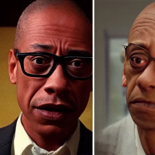 Prompt: Gus Fring from better call saul with gollum face