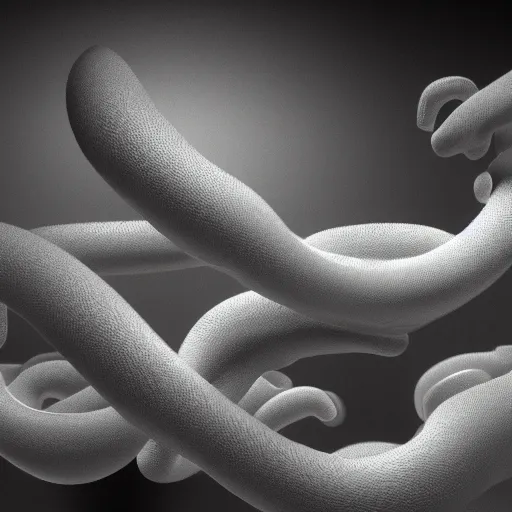 Image similar to clouded origins ( rca umbilical tendrils ), in the style of hiroya oku and riyoko ikeda and stanley kubrick, black and white, photorealistic, epic, super technical, 3 d render