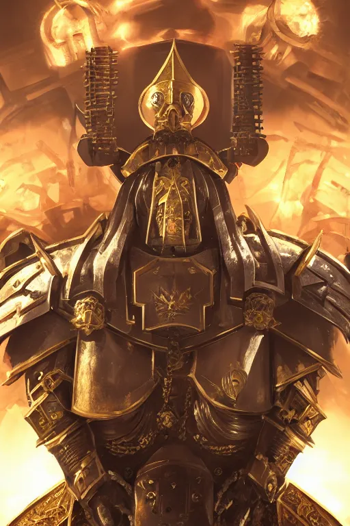 Image similar to queen portrait heros warhammer 4 0 k horus heresy fanart - the primarchs emperor by johannes helgeson animated with vfx concept artist & illustrator global illumination ray tracing hdr fanart arstation zbrush central hardmesh 8 k octane renderer comics stylized