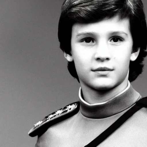 Prompt: young Andrei Mironov playing a Starfleet officer