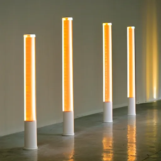 Image similar to dan flavin pillars of light