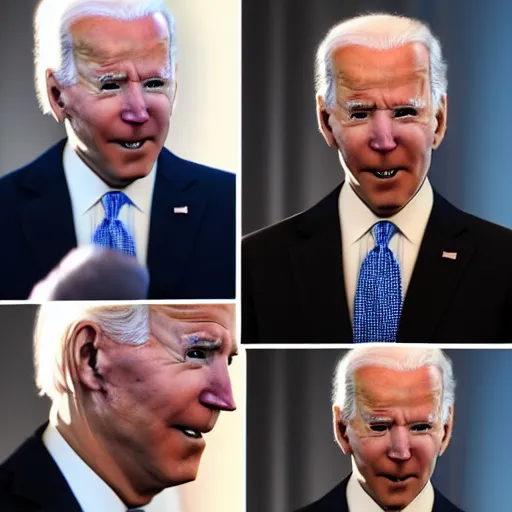 Image similar to Evil Joe Biden with Glowing Eyes