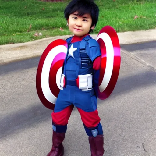 Image similar to hiro hamada as captain america