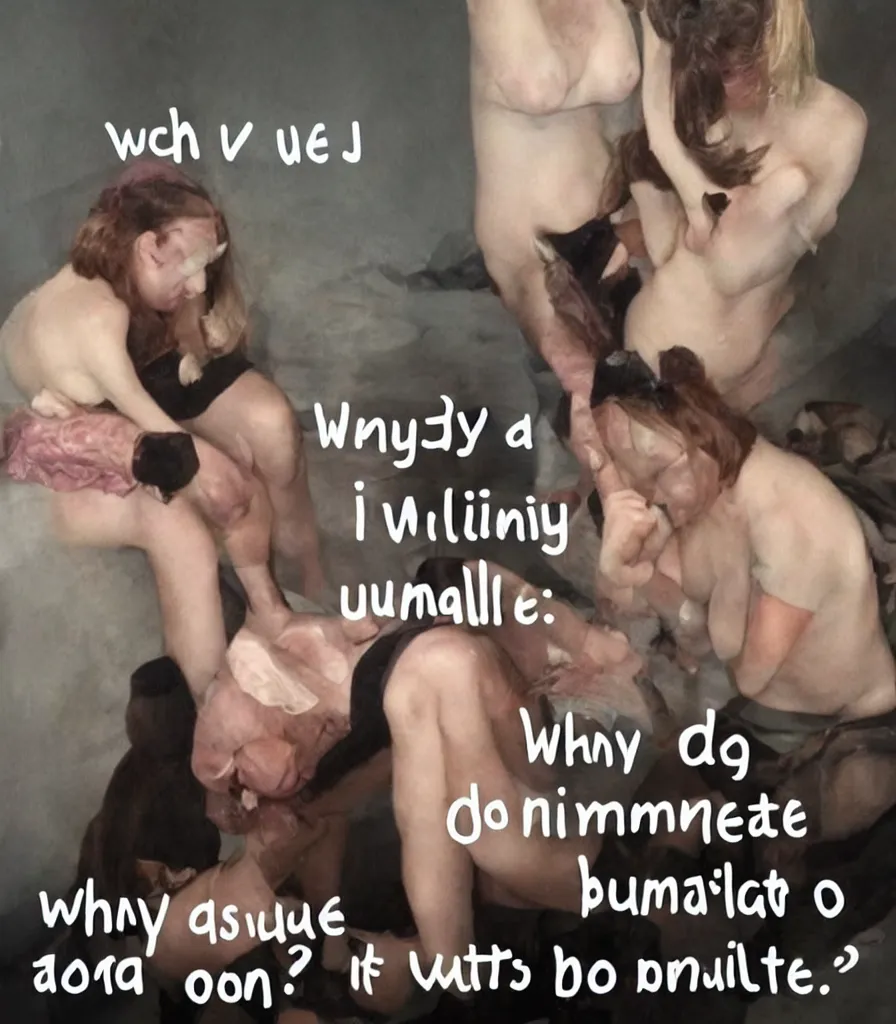 Prompt: why do we humiliate each other? realistic