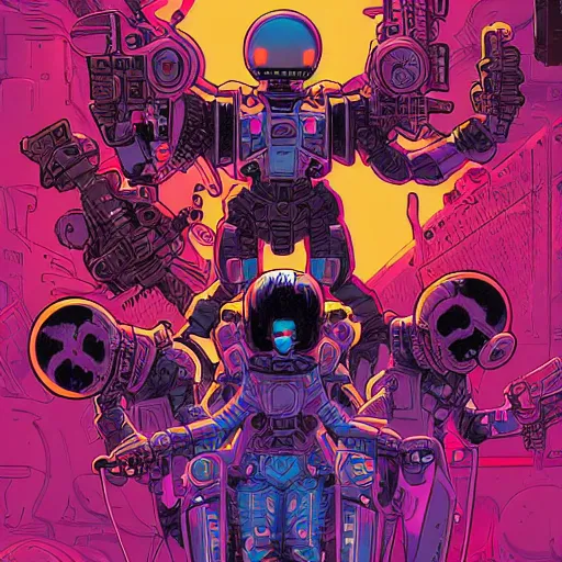 Image similar to Love Death + Robots, by josan gonzales and Dan Mumford