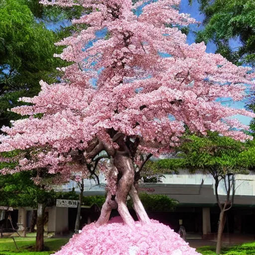 Image similar to a detailed sculpture of sakura tree