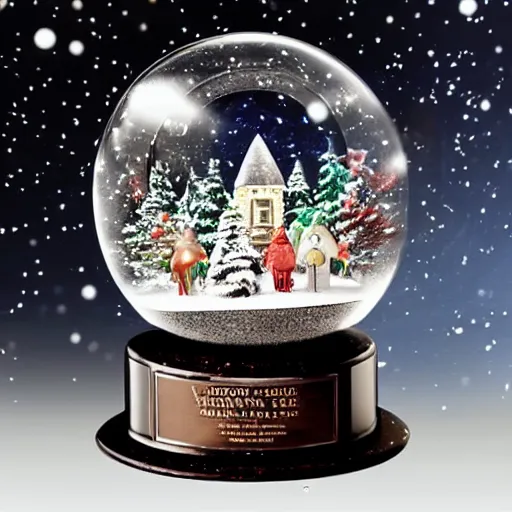 Prompt: a snow globe with an entire universe inside of it, award winning art