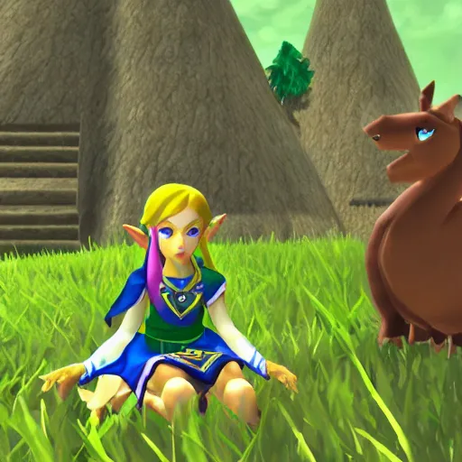 Zelda from The Legend of Zelda: Ocarina of Time, Stable Diffusion