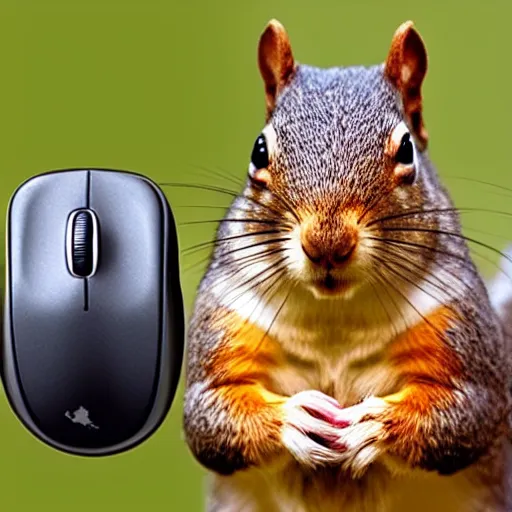 Image similar to squirrel holding a computer mouse