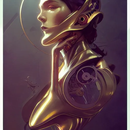 Image similar to futuristic sneakers, steampunk, sculpture, concept art, smooth, sharp focus, illustration, art by artgerm and greg rutkowski and alphonse mucha