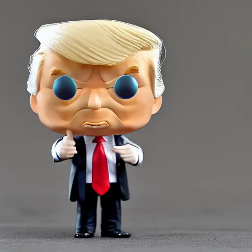 Prompt: donald trump pop vinyl figure