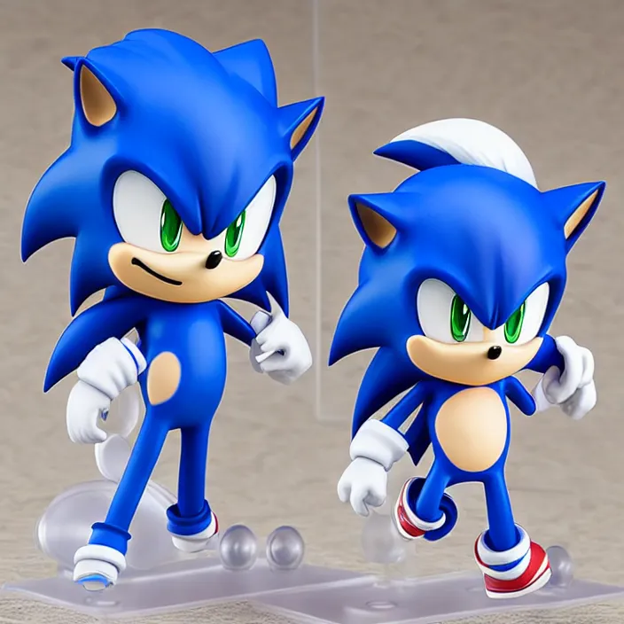 Image similar to An anime Nendoroid of Sonic the Hedgehog, figurine, detailed product photo