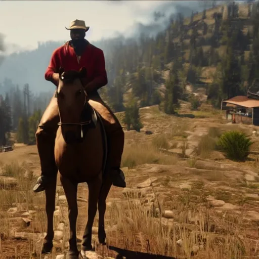 Image similar to kanye west in red dead redemption 2, game screenshot