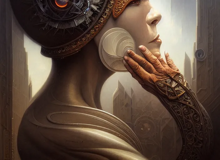 Prompt: portrait shot of bauhaus architecture, intricate, elegant, highly detailed, centered, digital painting, artstation, concept art, smooth, sharp focus, illustration, artgerm, tomasz alen kopera, peter mohrbacher, donato giancola, joseph christian leyendecker, wlop, boris vallejo