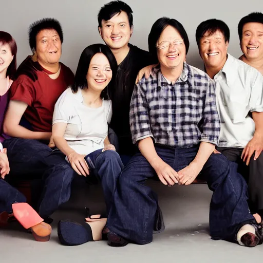 Image similar to 2 0 0 0 s photomakers studio photo of 5 twenty year old asians