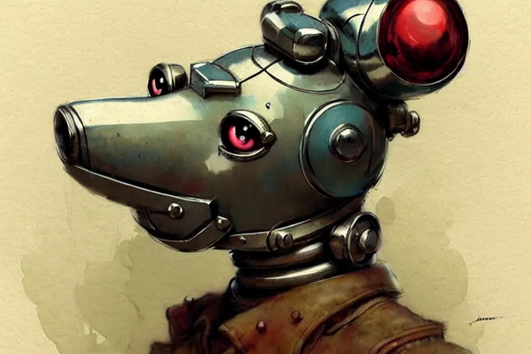 Image similar to adventurer ( ( ( ( ( 1 9 5 0 s retro future robot android dog. muted colors. ) ) ) ) ) by jean baptiste monge!!!!!!!!!!!!!!!!!!!!!!!!! chrome red