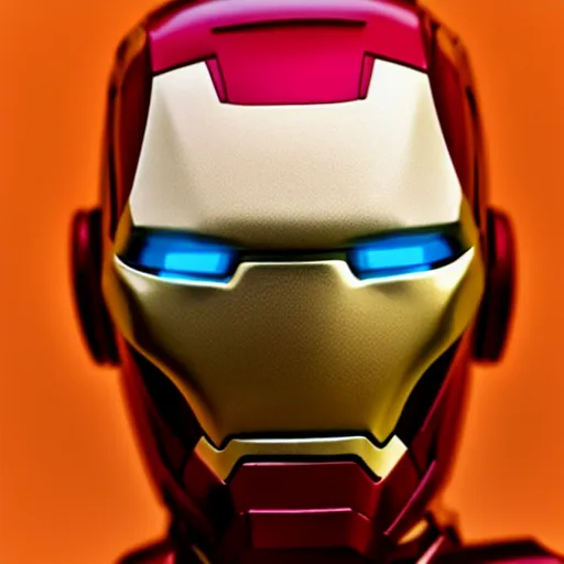 Image similar to close - up ironman, shallow depth of field, orange teal lighting, 8 k,