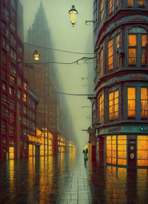 Prompt: hyper detailed 3d render like a Oil painting - the rainy city, by Jacek Yerka, Mariusz Lewandowski, Houdini algorithmic generative render, Abstract brush strokes, Masterpiece, Edward Hopper and James Gilleard, Zdzislaw Beksinski, Mark Ryden, Wolfgang Lettl, hints of Yayoi Kasuma, octane render, 8k