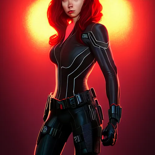 Prompt: Ava Adams as black widow, au naturel, hyper detailed, digital art, trending in artstation, cinematic lighting, studio quality, smooth render, unreal engine 5 rendered, octane rendered, art style by klimt and nixeu and ian sprigger and wlop and krenz cushart