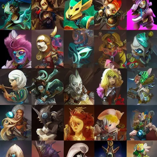 Prompt: characters from the game league of legends in the style of salvador dali