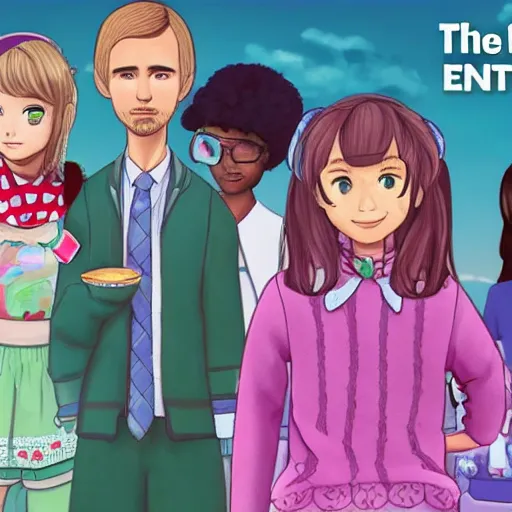 Image similar to a still of from the movie the royal tenenbaums crossover with the game doki doki literature club