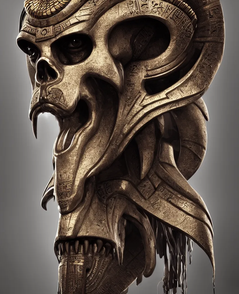 Prompt: Photorealistic epic egyptian god face portrait ram skull. ominous, ancient magic, intricate artwork by Tooth Wu and wlop and beeple. octane render, trending on artstation, greg rutkowski very coherent symmetrical artwork. cinematic, hyper realism, high detail, octane render, 8k