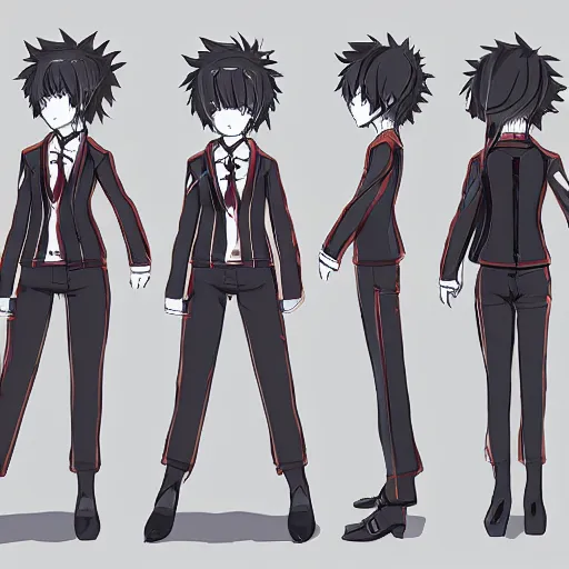 Prompt: concept art for a new danganronpa character, danganronpa style, highly detailed