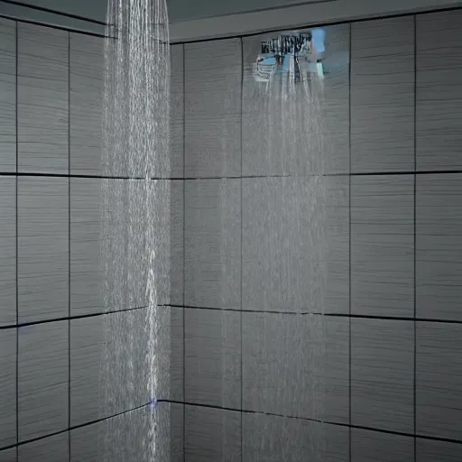 Image similar to Three old ladies shouting into a shower head, unreal engine, high detail