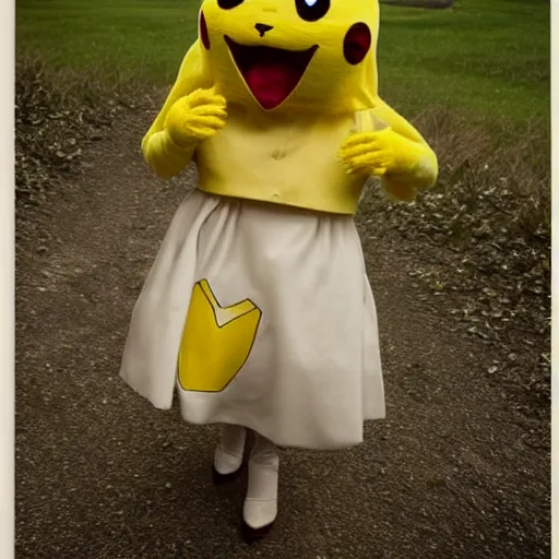 Image similar to elegant woman dressed up as pikachu, art photo by David Hamilton