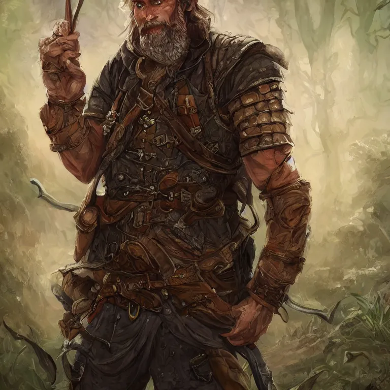 Image similar to Dungeons & Dragons, Commoner, Farmer, Character Portrait, Digital Art, Highly Detailed