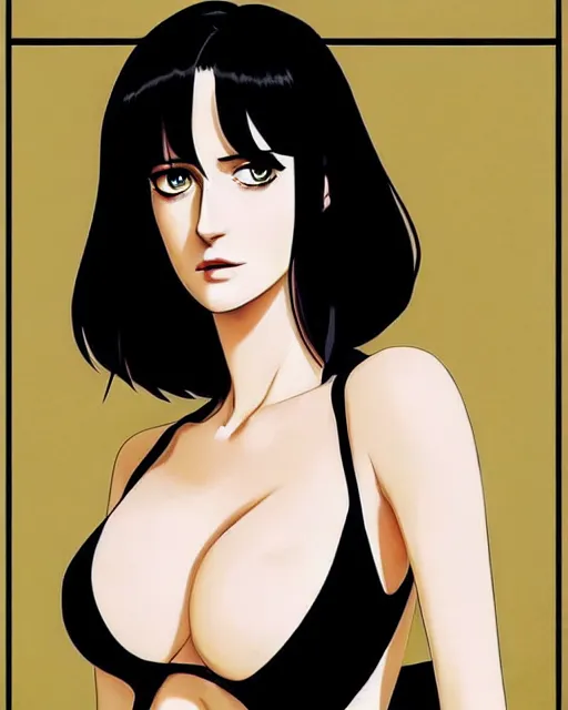 Image similar to portrait Anime as eva green casino royale bond girl, cute-fine-face, black-hair pretty face, realistically shaded, Perfect face, fine details. Anime. casino royale, realistic shaded lighting by Ilya Kuvshinov, katsuhiro otomo, ghost-in-the-shell, magali villeneuve, artgerm, rutkowski, WLOP Jeremy Lipkin, Giuseppe Dangelico Pino, Michael Garmash, Rob Rey