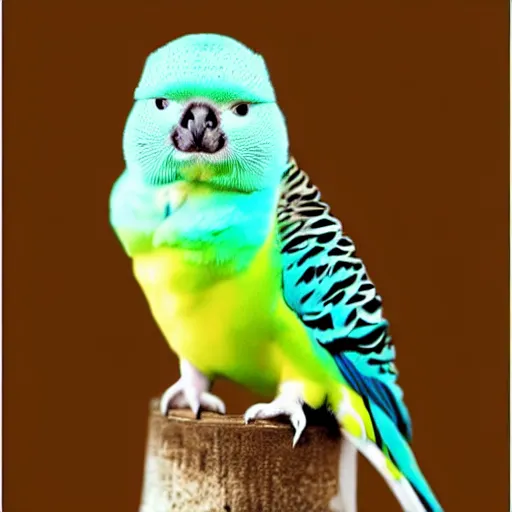 Image similar to a budgerigar - cat - hybrid, animal photography