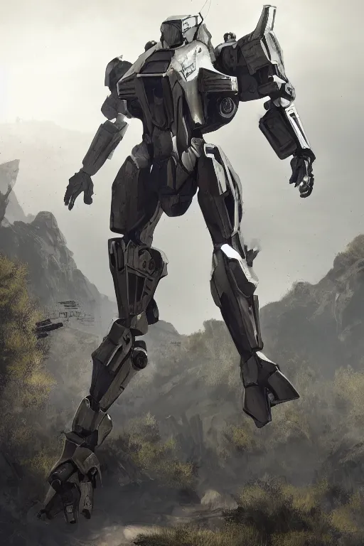 Image similar to giant mechwarrior, on the battlefield, detailed sleek silver armor, epic proportions, epic scale, highly detailed digital art, macro art, warframe fanart, destiny fanart, anthro, giantess, macro, deviantart, 8k 3D realism