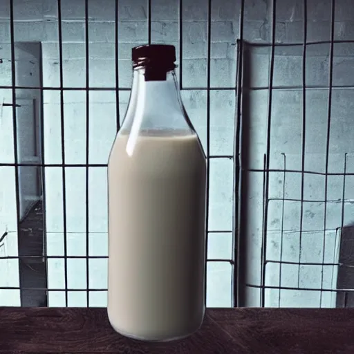 Image similar to bottle of milk inside a jail