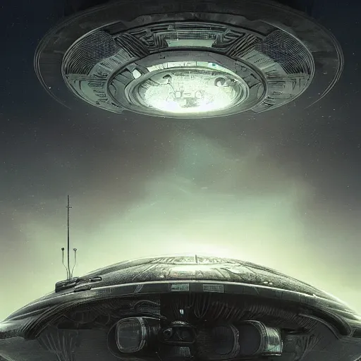 Image similar to alien spaceship landing on earth, night scene, 3 d model, unreal engine realistic render, 8 k, micro detail, intricate, elegant, highly detailed, centered, digital painting, artstation, smooth, sharp focus, illustration, artgerm, tomasz alen kopera, wlop