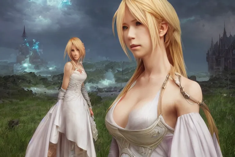 claire farron from final fantasy 1 3 in a wedding