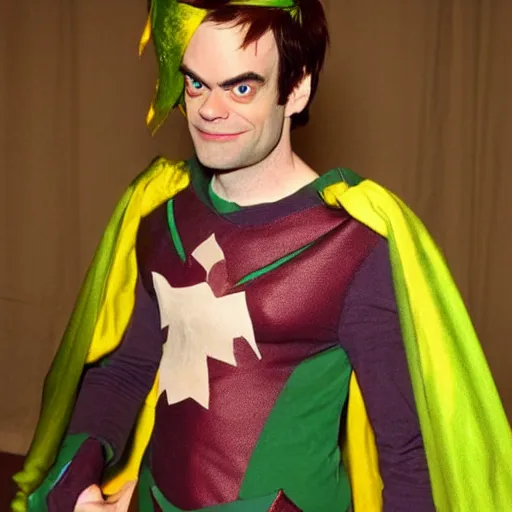 Image similar to “Bill Hader cosplaying as The Great Fairy from Ocarina of Time, convention photo”