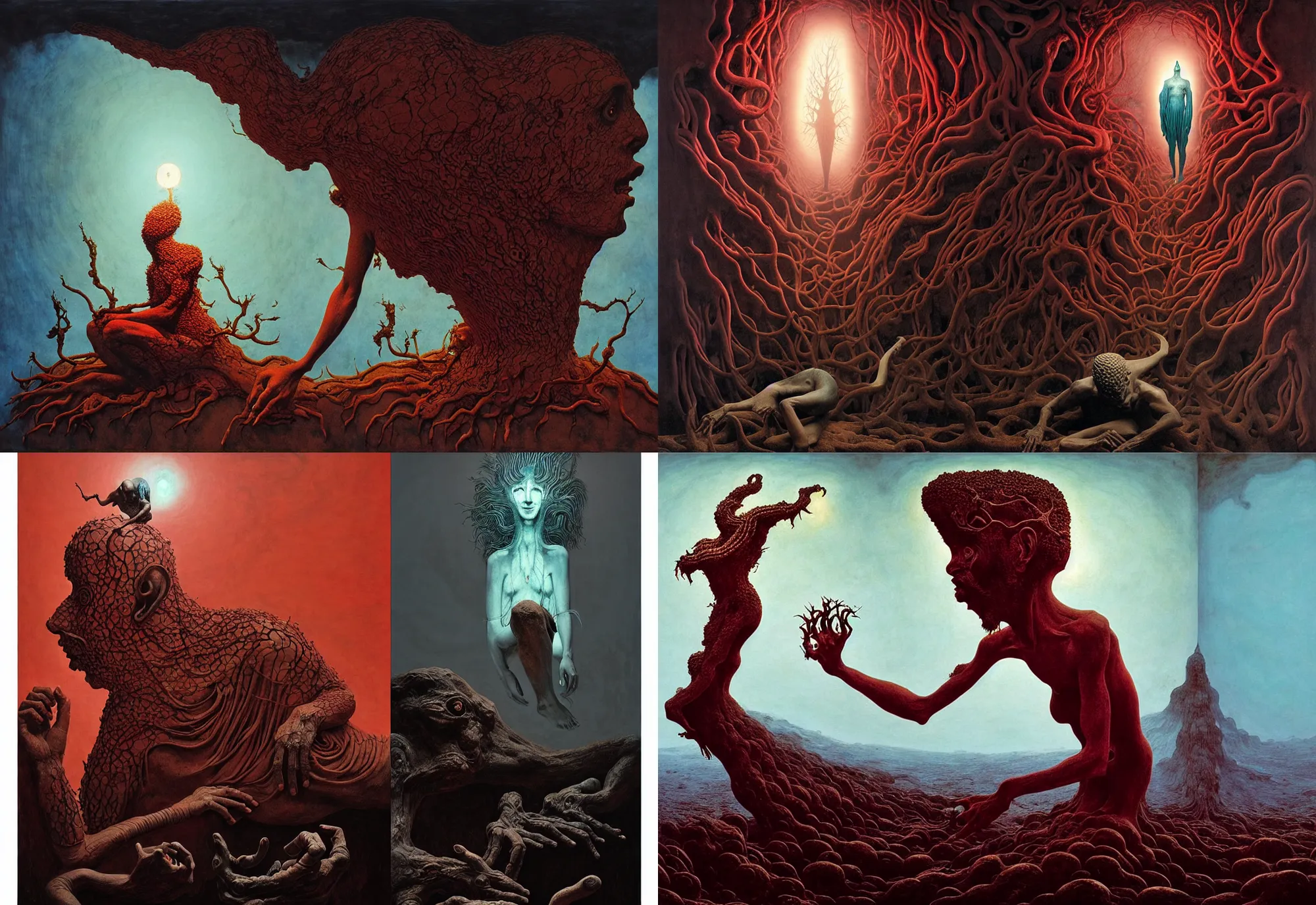 Prompt: ancient creature, by asaf hanuka, by zdzisław beksinski, by caspar david friedrich, by wangechi mutu, divine, powerful, accent lighting, on path to enlightenment