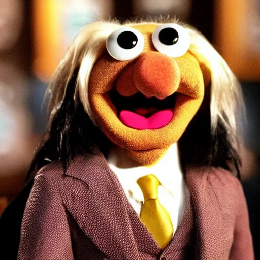 Image similar to tommy wiseau as a muppet