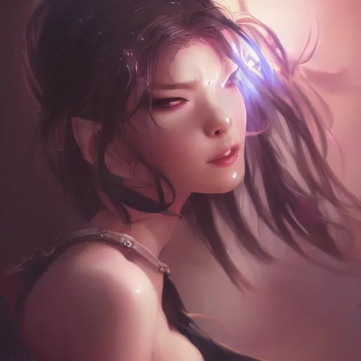 Image similar to Kuromi by Stanley Artgerm Lau, WLOP, Rossdraws, James Jean, Andrei Riabovitchev, Marc Simonetti, Yoshitaka Amano, ArtStation, CGSociety,