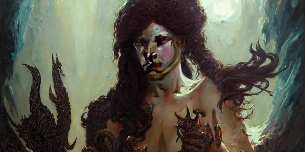 Image similar to fierce lilith, fantasy character portrait, ultra realistic, concept art, intricate details, highly detailed by greg rutkowski, gaston bussiere, craig mullins, simon bisley