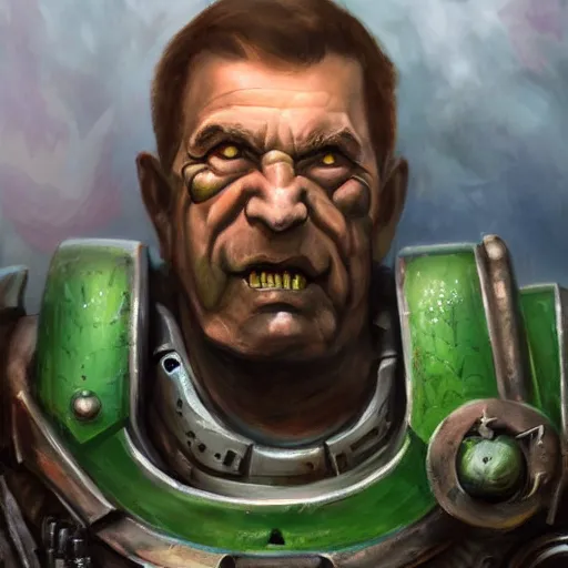 Image similar to Mr Rodgers, Warhammer 40k, ultra realistic portrait