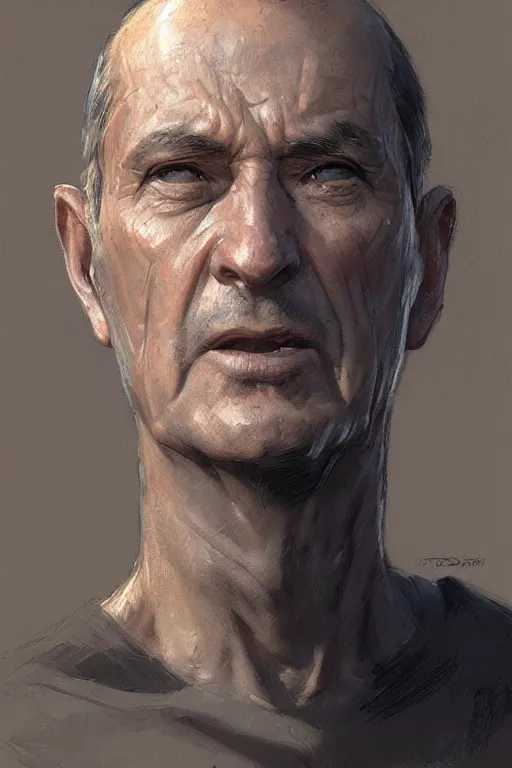 Image similar to Traian Basescu, closeup character portrait art by Donato Giancola, Craig Mullins, digital art, trending on artstation