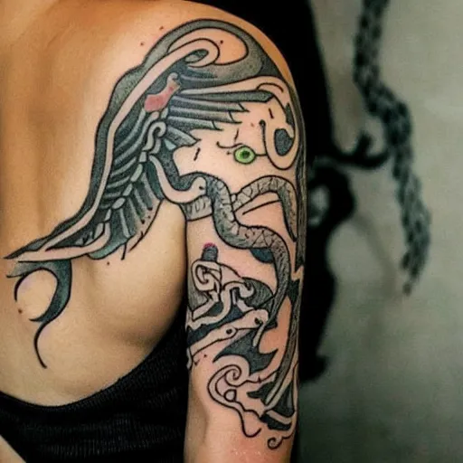 Image similar to the dragon with the girl tatoo