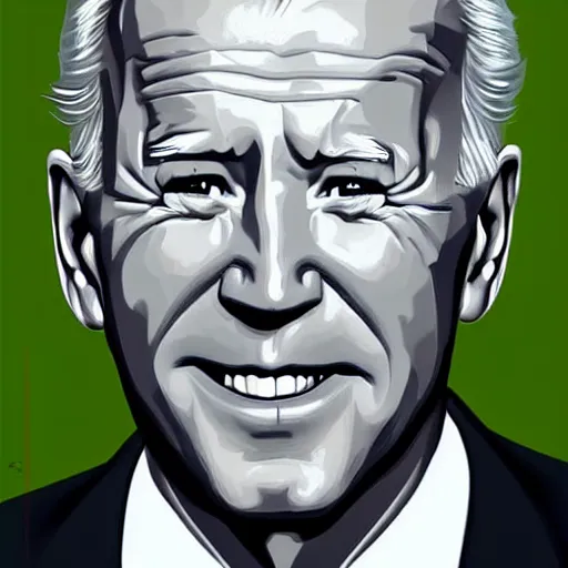 Image similar to joe biden with glowing laser eyes, artstatiom