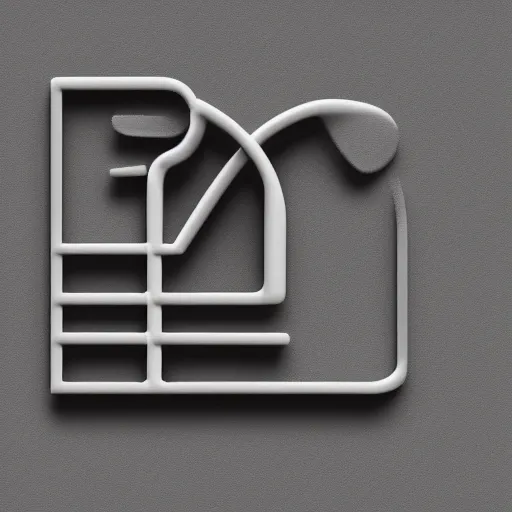 Image similar to logo of 3d printer by Paul Rand