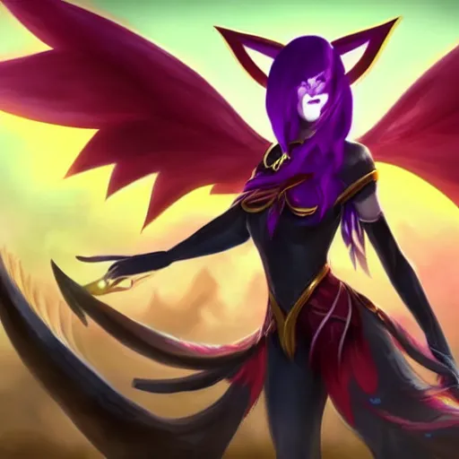 Image similar to league of legends character, xayah, kai'sa, best friends